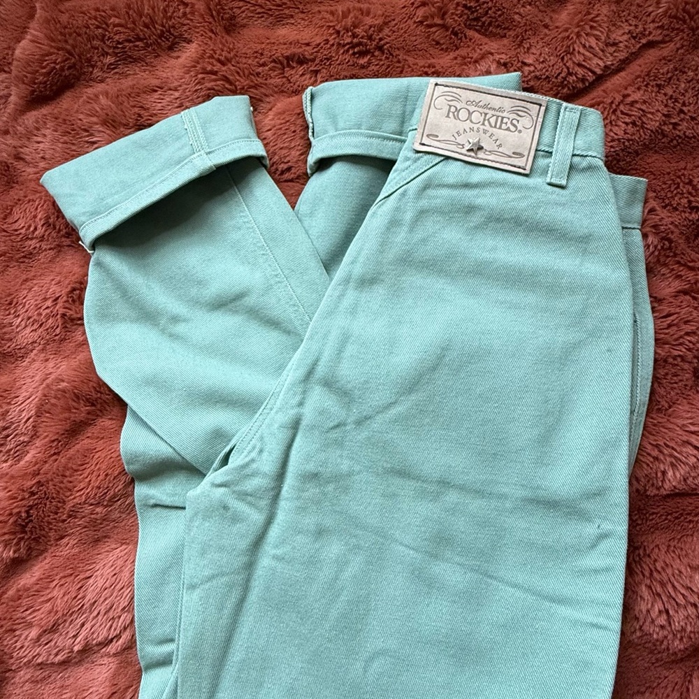 Rockies Women's denim Jeans in Mint Green